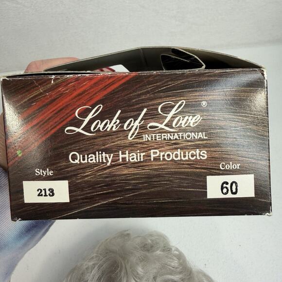Look Of Love Synthetic Curly Casquette Hair Piece Accordion Clips Gray 60 213 - Picture 9 of 9